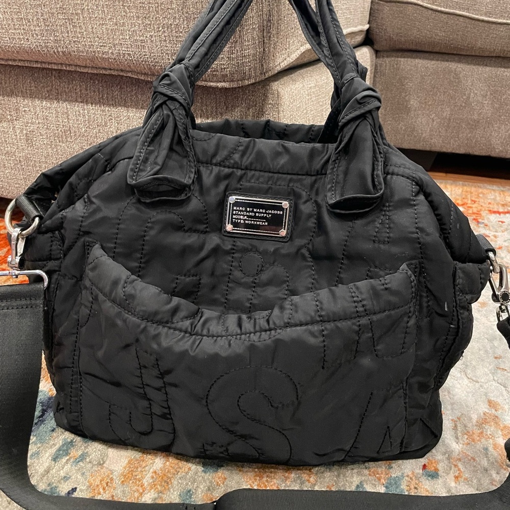 Marc Jacobs Black Quilted Baby Bag